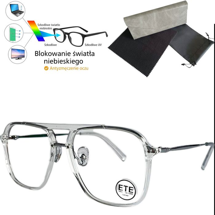 Okulary komputerowe z filtrem Blue Light Unisex