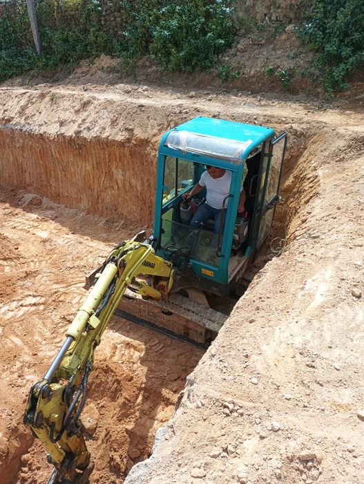 Mini Giratória, entulho demolição máquina carga entulho