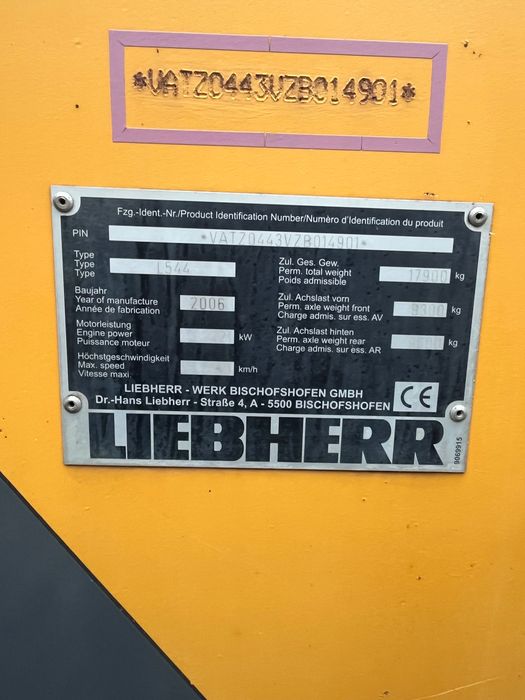 Ładowarka Liebherr 544 rok 2006 + łyżka ALLU