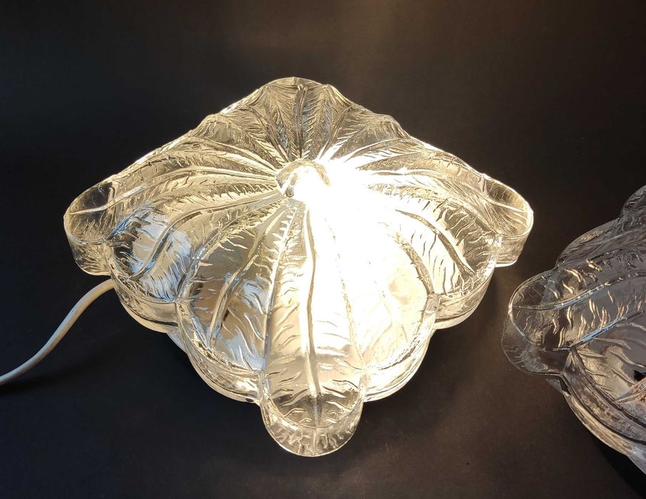 Zestaw dwóch plafonów - wzór kwiat - lata 70 , stan bdb