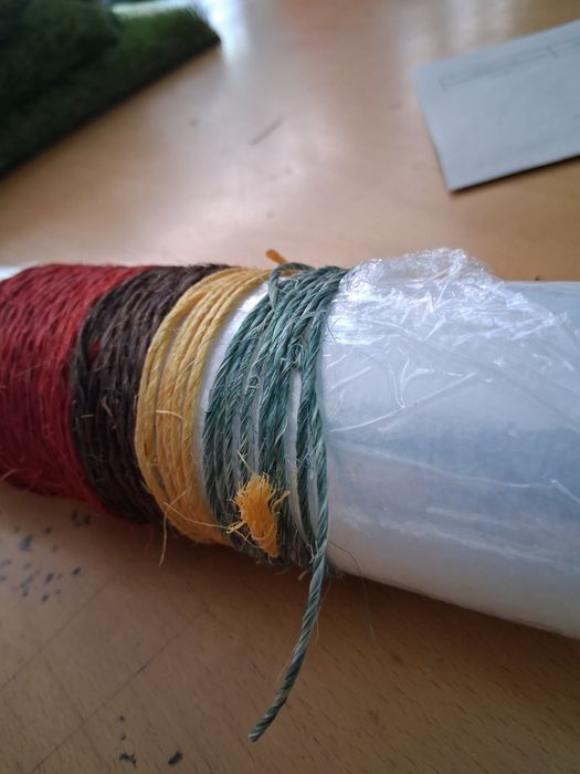 Fio de sisal de 2 cabos aprox 2/3 mm colorido