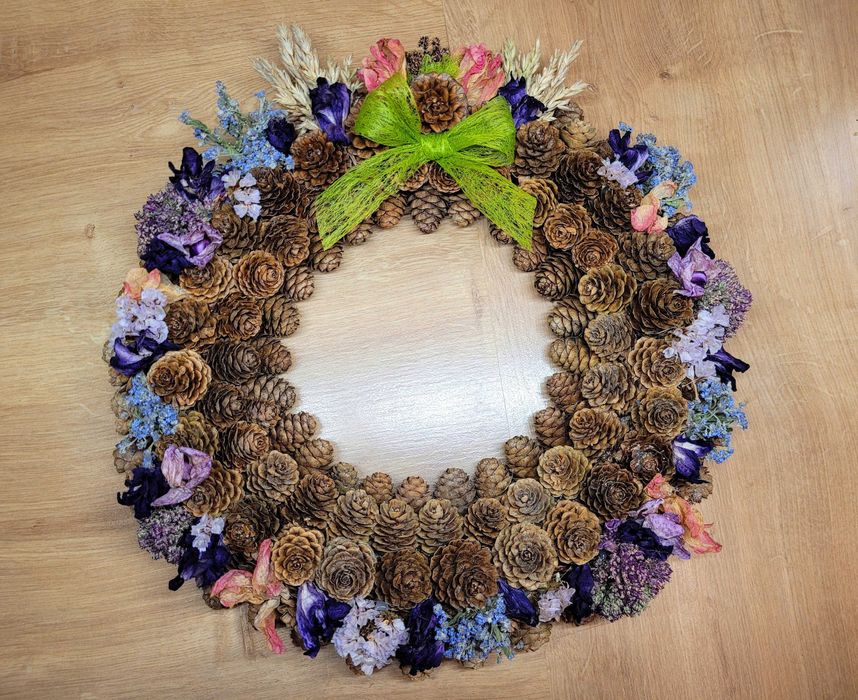 WIELKANOC ozdoba stroik / dodatek na stół Wianki wielkanocne 40 cm śr.