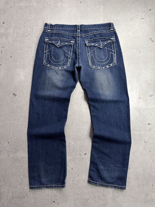 True Religion Vintage Ricky Super T Blue Denim Jeans Size 38 чоловічі вінтажні джинси