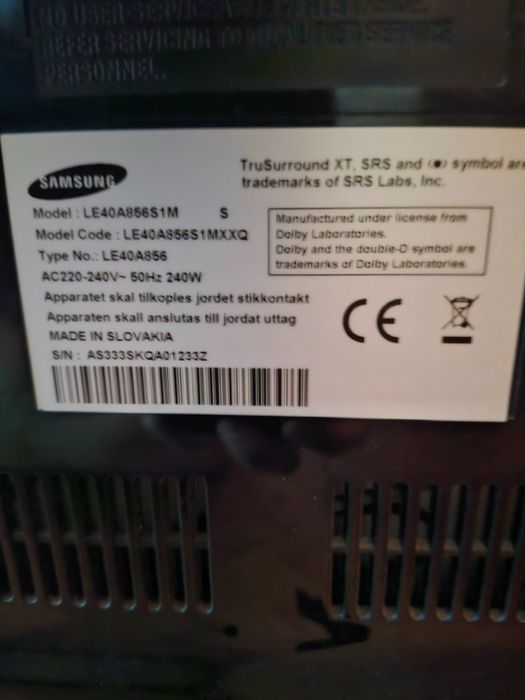 TV Samsung para peças e acessórios