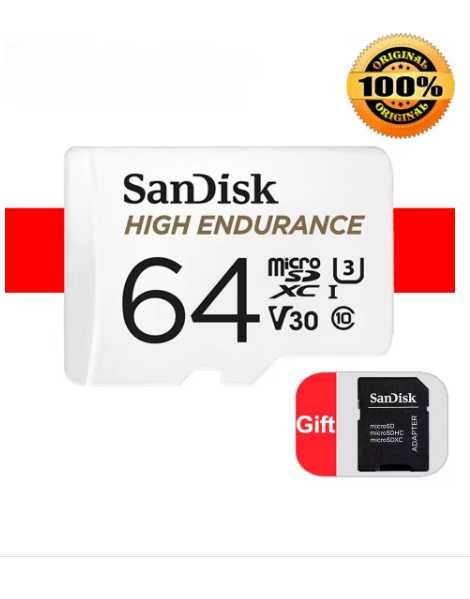 Sandisk high endurance для видеокамеры, авторегистратора 64/128/250гб.