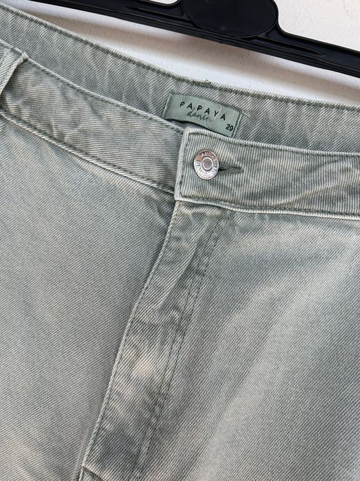 Zielone dżinsy z wysokim stanem 4XL Papaya