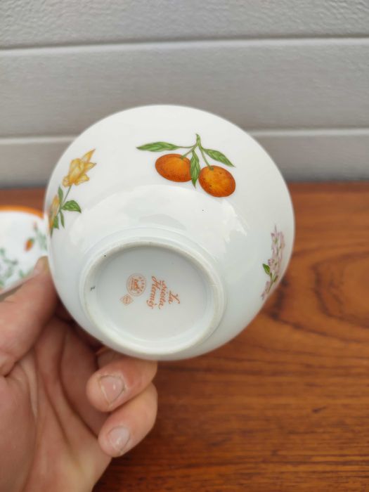 Porcelanowe miski HERMES Paris - Zestaw 2 sztuk - Ekskluzywne - Q