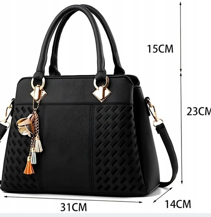 Nowa elegancka czarna torebka