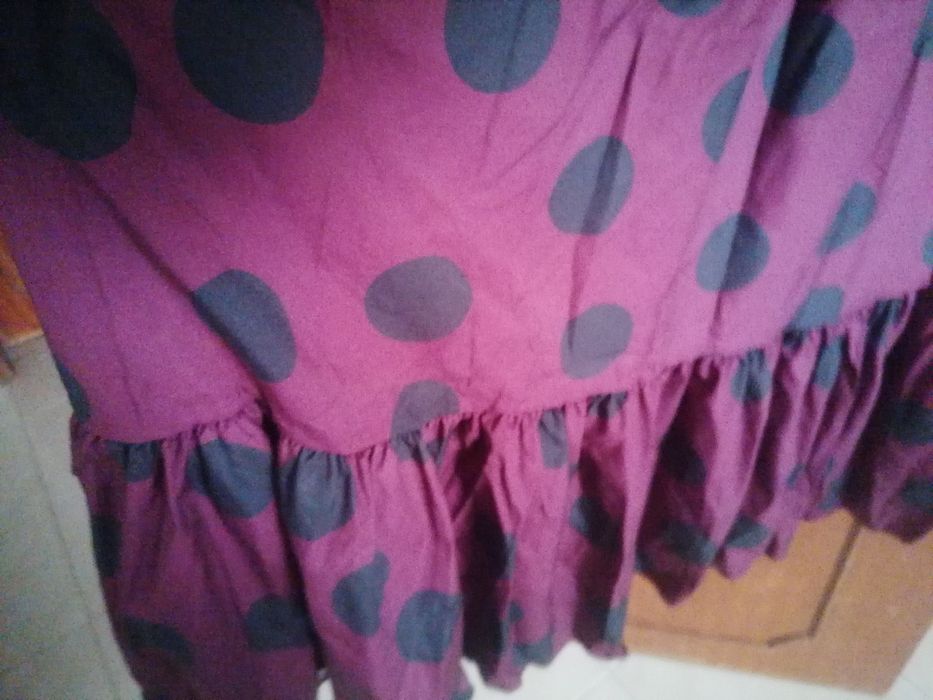 VESTIDO Bordeaux e Castanho