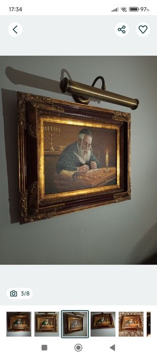 Obraz duży, z bogato zdobioną ramą - okazja!!!!