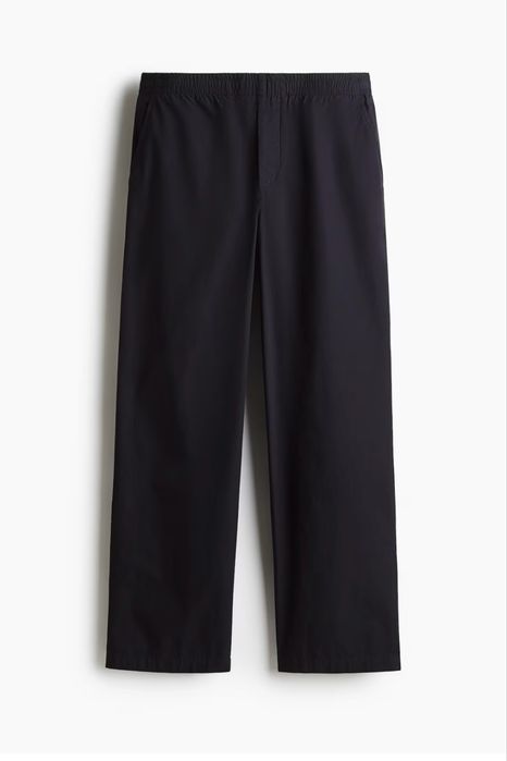 Чоловічі бавовняні штани H&M relaxed fit, брюки вільного крою hm straigth