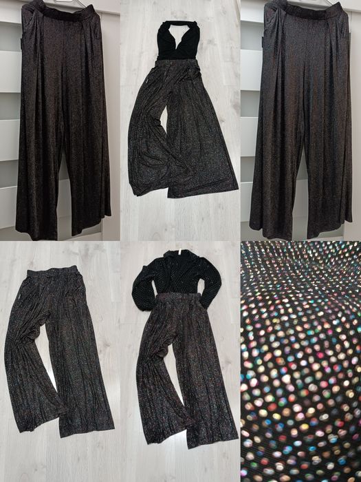 Spodnie + body szwedy Minouu holo cekin uni na M L xl