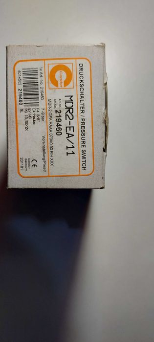 Пресостат або реле тиску Condor MDR 2 16 A 220 В