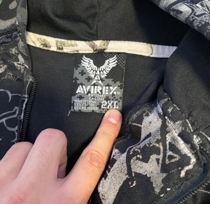 avirex 2xl zip hoodie зип худи авирекс 2хл rap hiphop