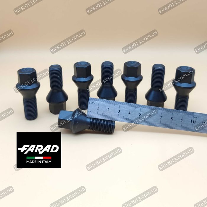 Черные колесные болты М14х1,5х28мм конус Черные болты Ауди Фольксваген