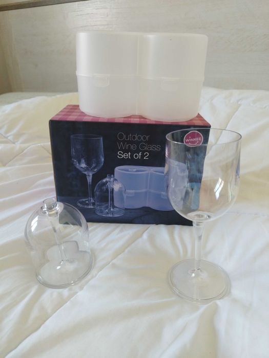 Conjunto de 2 copos de vinho para exterior