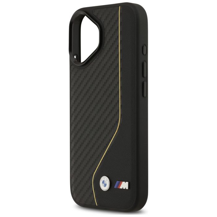 Etui BMW M Carbon Line i Logo MagSafe do iPhone 17 żółty