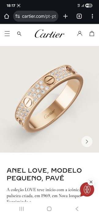 Anel Dourado Rosa