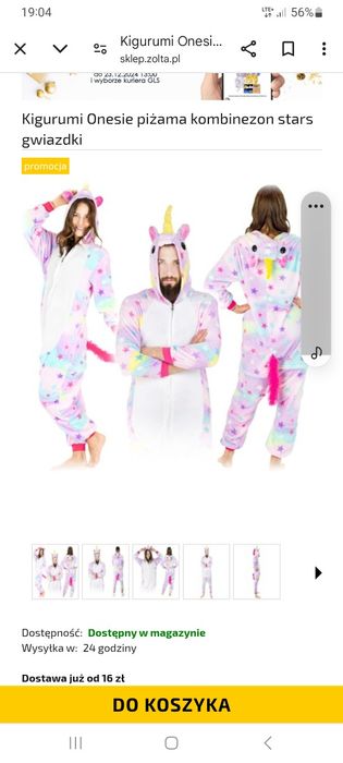 Kigurumi Onesie piżama kombinezon stars gwiazdki