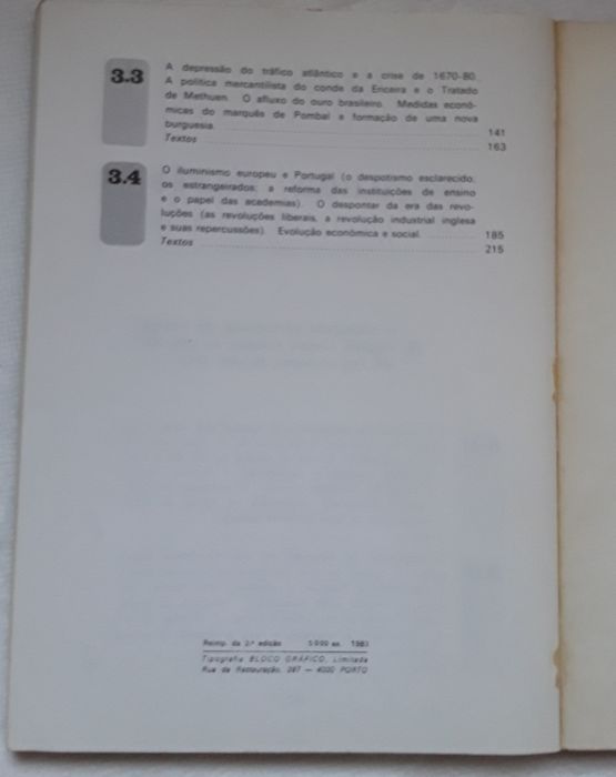 Livros escolares: História de Portugal, 1 e 2 Volumes, 1983