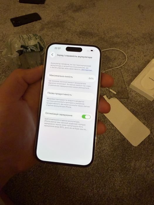 Iphone 15pro 128gb white  88% як новий