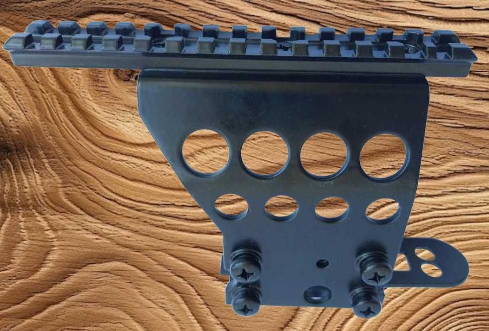 Кронштейн з планкою пікатінні 150 мм та антабкою для АК 74 /47 чорна