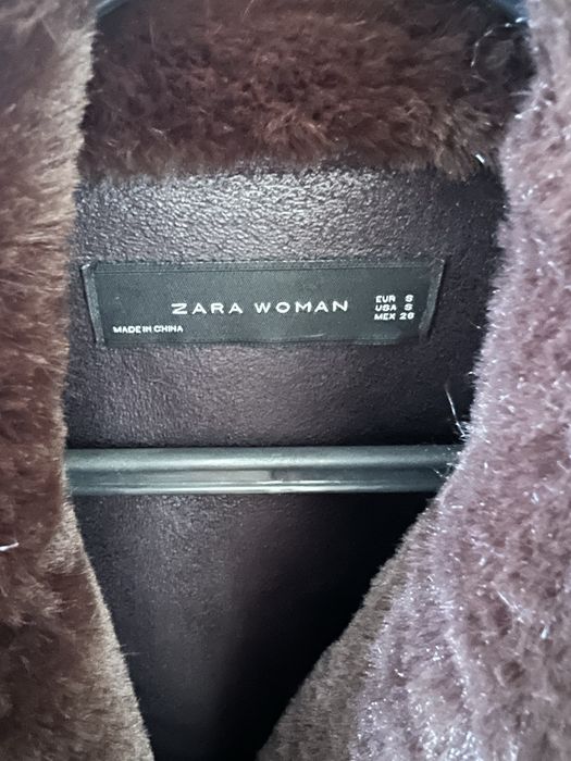 Casaco de pelo e pele sinteticos ZARA