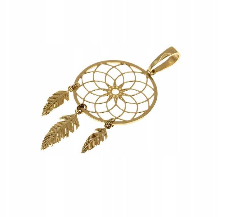 ZŁOTY WISIOREK ŁAPACZ SNÓW złoto pr.585 na prezent