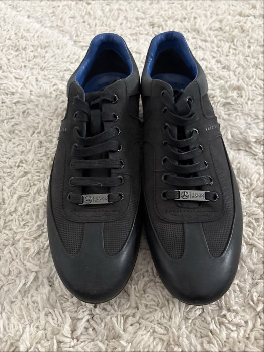 Hugo Boss x Mercedes-Benz Black Leather Trainers – UK 8 / EU 42