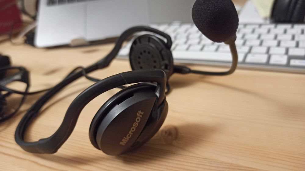 Auscultadores Microsoft LifeChat com microfone - sem almofadas