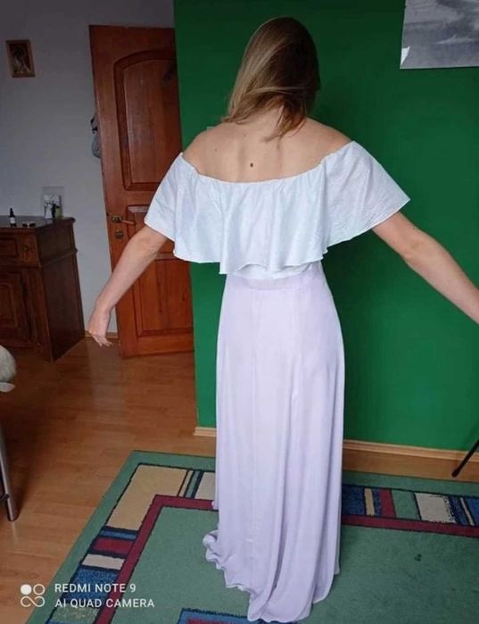 Długa sukienka hiszpanka dla druhny