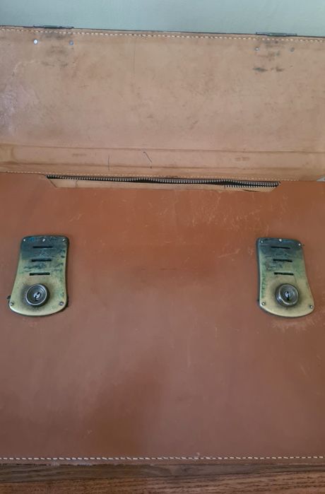 Skórzana teczka aktówka PRL