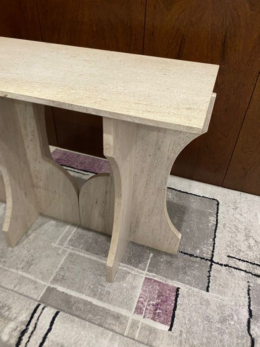 Mesa em pedra moca creme 98x52