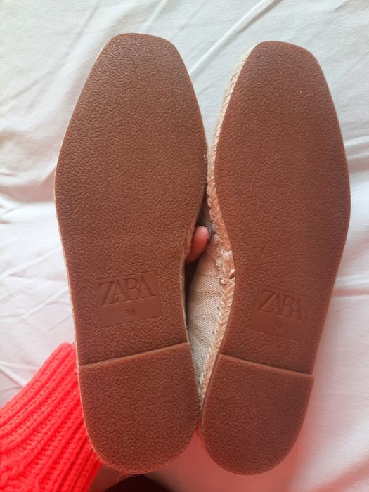Damskie espadryle Zara 38 nowe Boho ecru słoma
