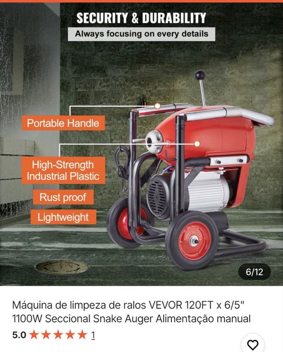 Vendo Maquina de Desentupir Esgotos  Nova