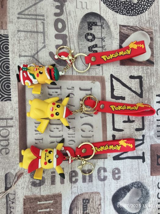 3 porta chaves Picachu