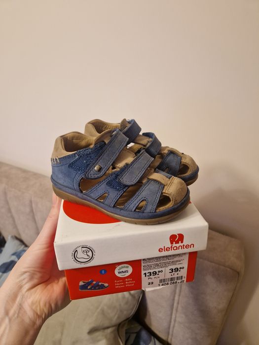 Buciki na lato sandalki klapki rozm 22 emel elefant