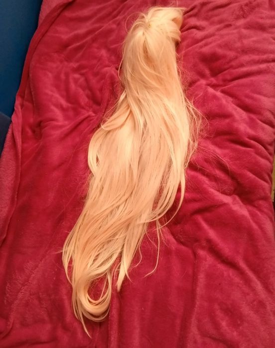 WIG różowy długi 100 cm
