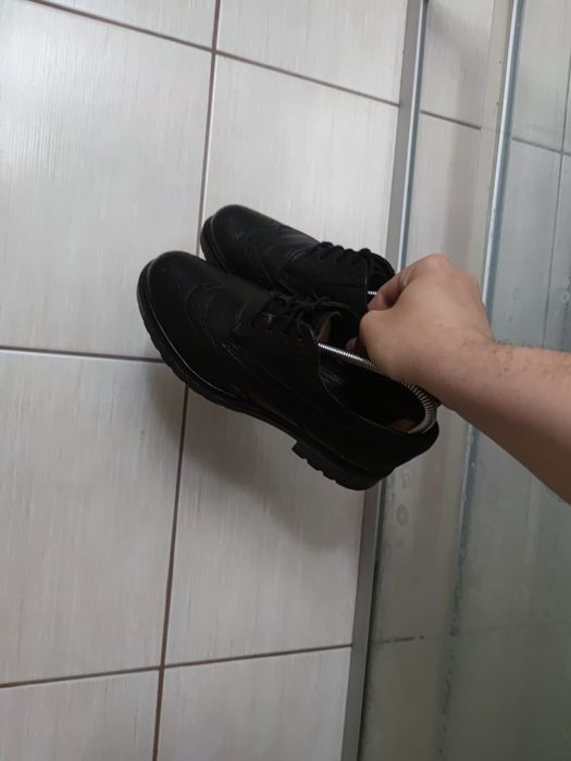 buty damskie 38 mokasyny półbuty lady wiązane czarne półbuty szpilki s