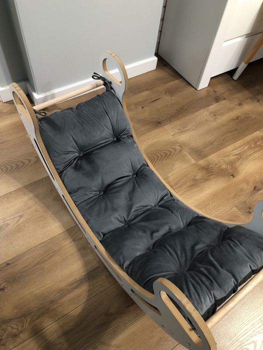 Bujak Montessori 100cm z szarą poduszką