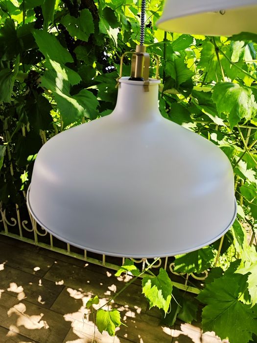 Zestaw 2x kremowa lampa sufitowa IKEA RANARP