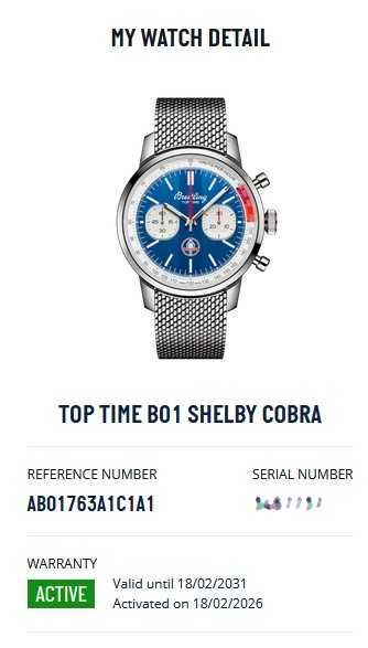 Breitling Top Time B01 SHELBY COBRA ref. AB01763A1C1A1 Męski Zegarek