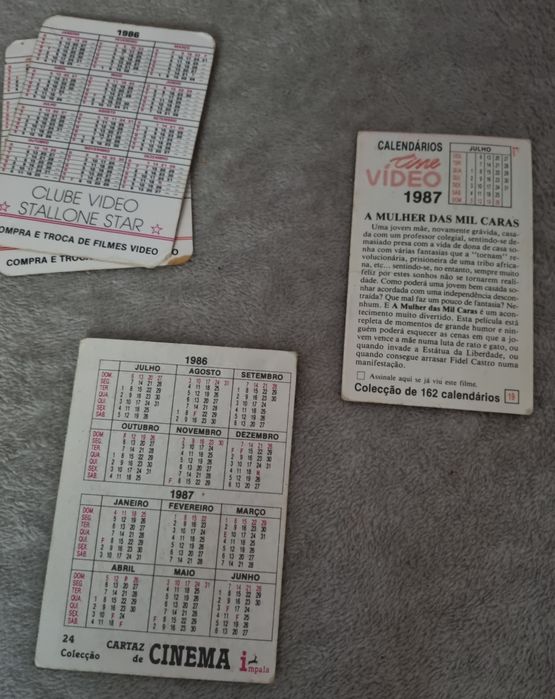 Calendários Antigos para Coleção