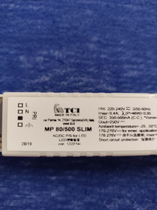 Zasilacze LED. TCI MP 80/500. 5 sztuk. Nowe
