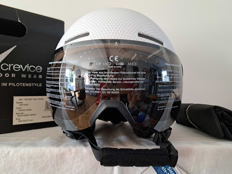 Kask narciarski Black Crevice Gstaad Carbon White M 54-57cm