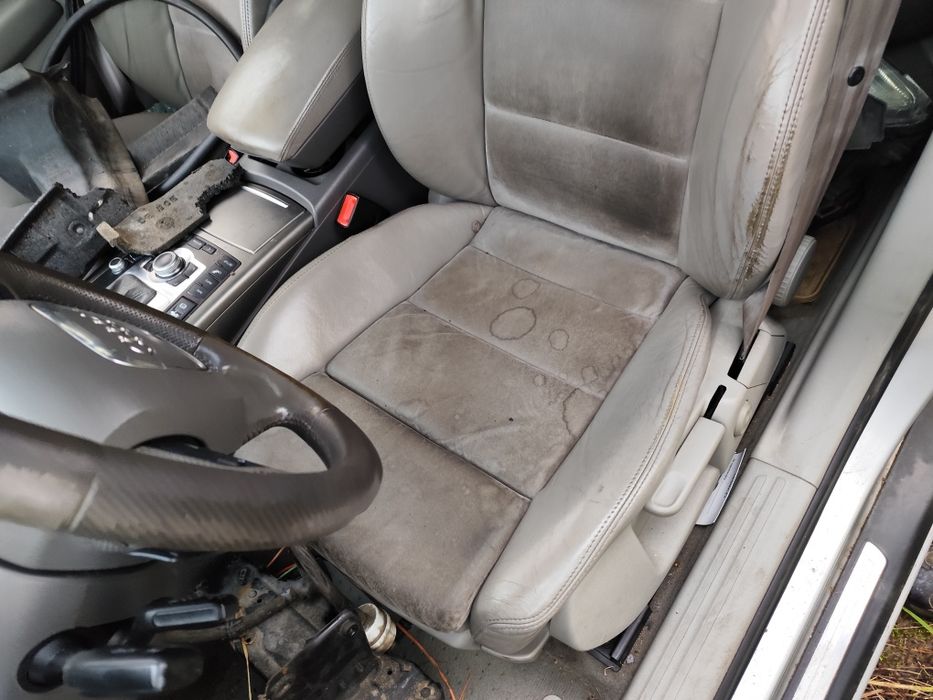 Audi A6 C6 kombi jasne beżowe skóry polskory fotel kierowcy kanapa