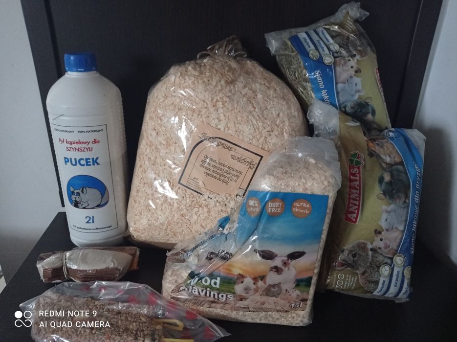 Jaśkowe Wiórki + słoma + piasek dla chomika gryzoni