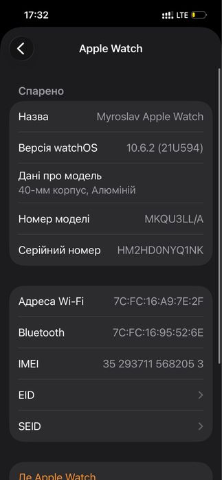 Продаю Apple Watch Nike SE 40mm GPS + Cellular (eSIM)
