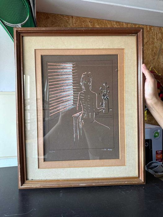 Quadros  de moldura de madeira