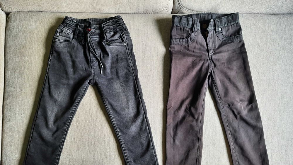 Модные Штаны джинсы  на флисе зимние брюки + демисезонные 6 7 л.  цена